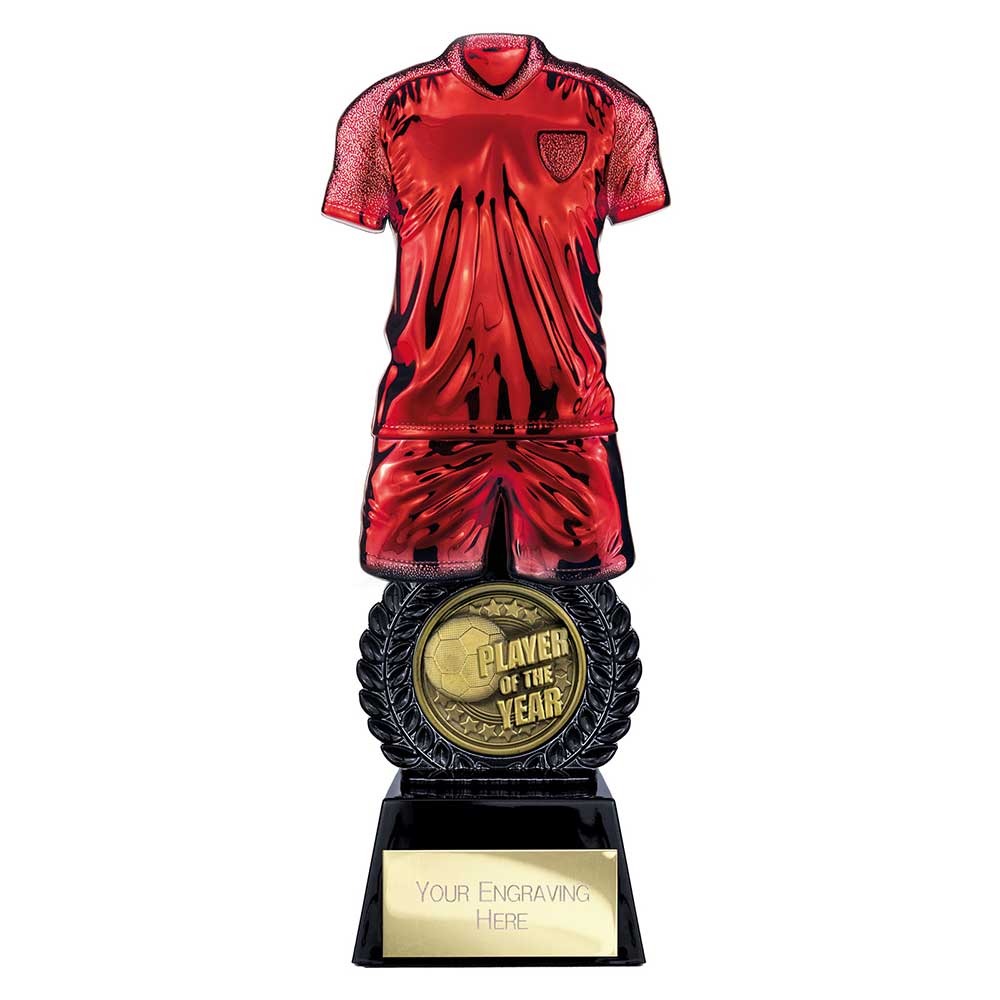 Intensity Football Player of Year Award Red & Carbon Black
