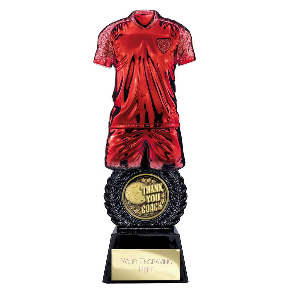 Intensity Football Thank You Coach Award Red & Carbon Black