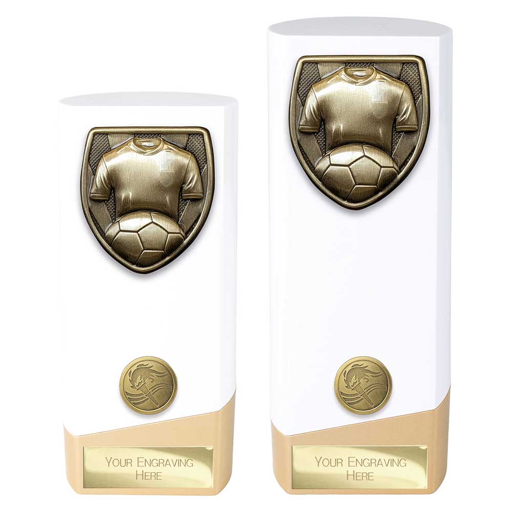 Prime Cobra Football Shirt & Ball Award White & Gold