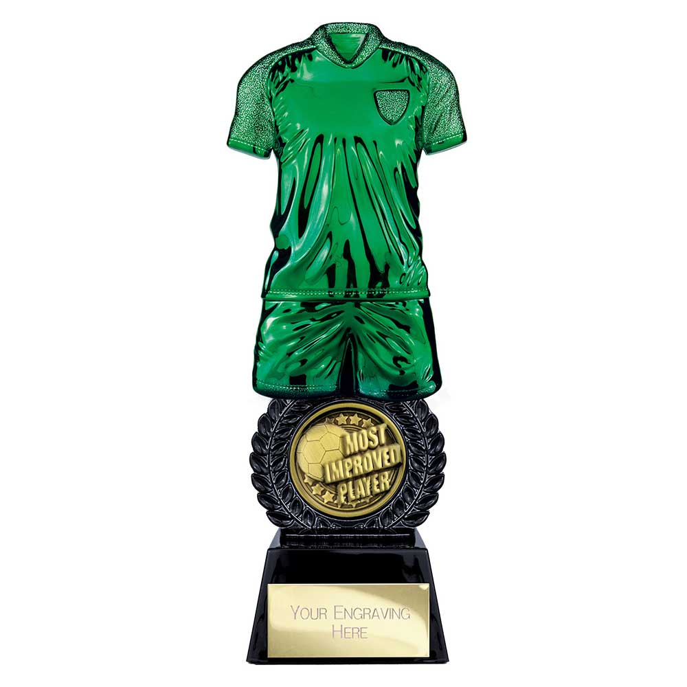 Intensity Football Most Improved Award Green & Carbon Black