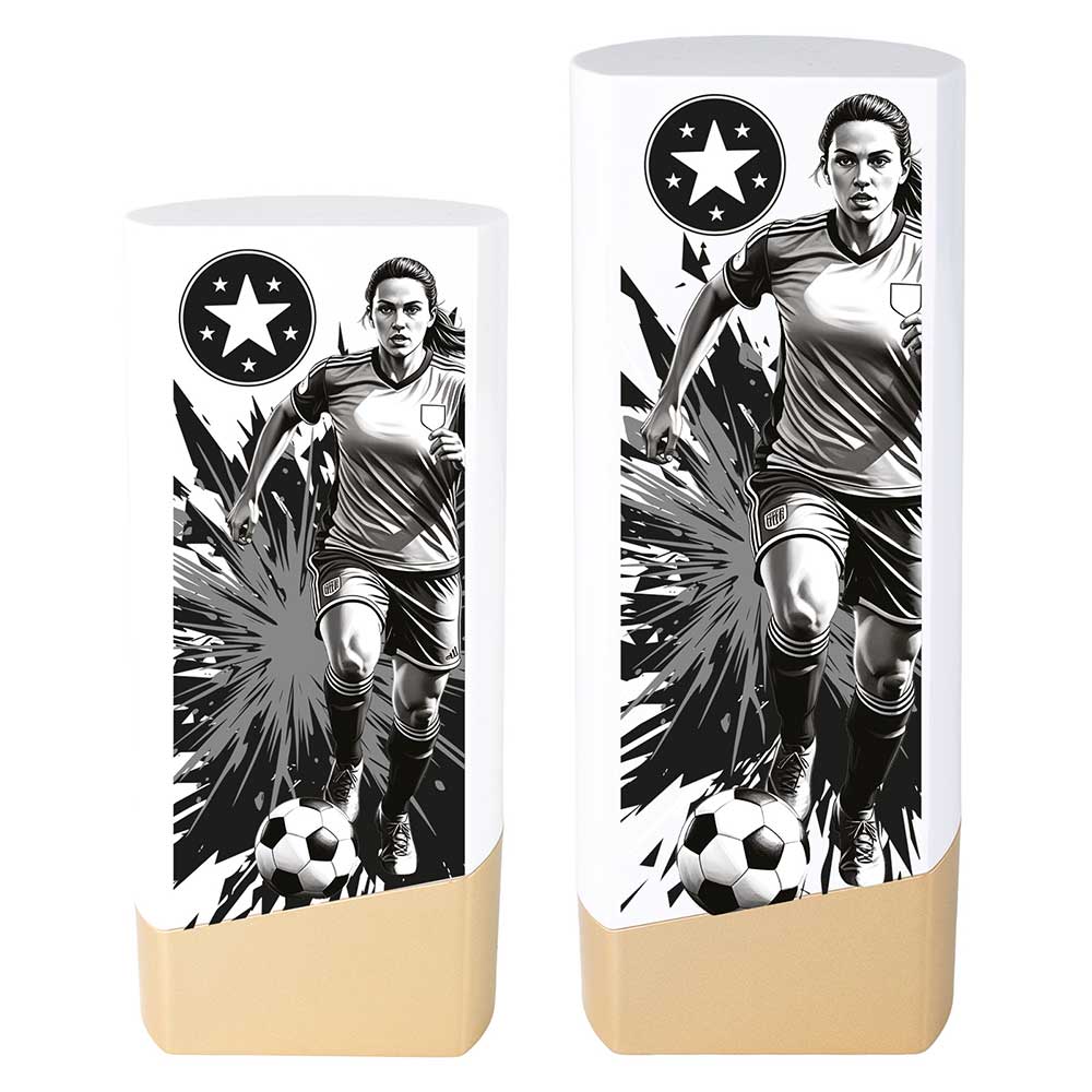 Prime Heavyweight Ladies Football White & Gold