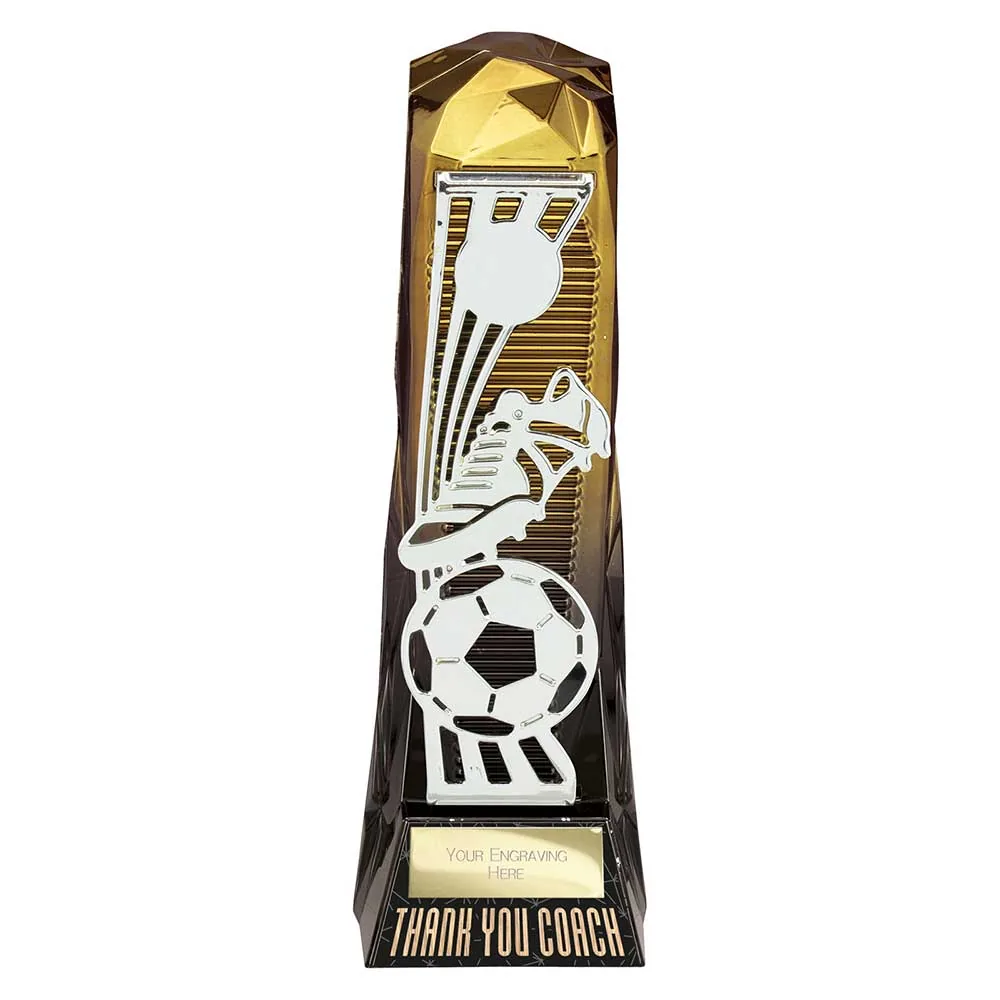 Shard Football Thank You Coach Award Gold to Black