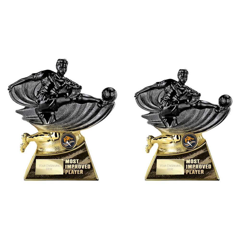 Power Strike Football Most Improved Carbon Black & Gold
