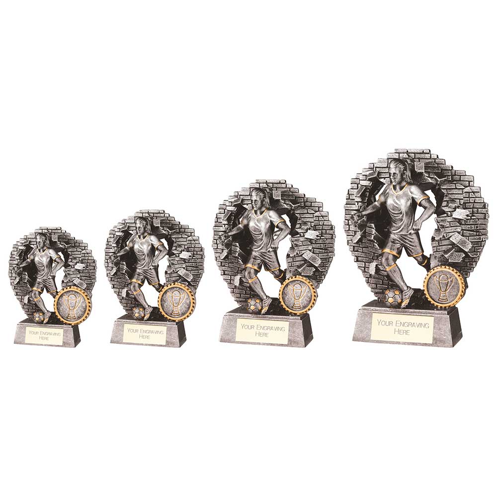 Blast Out Female Football Resin Award