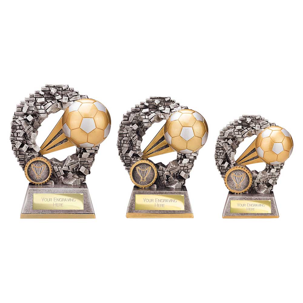 Blast Out Football Award Antique Silver & Gold
