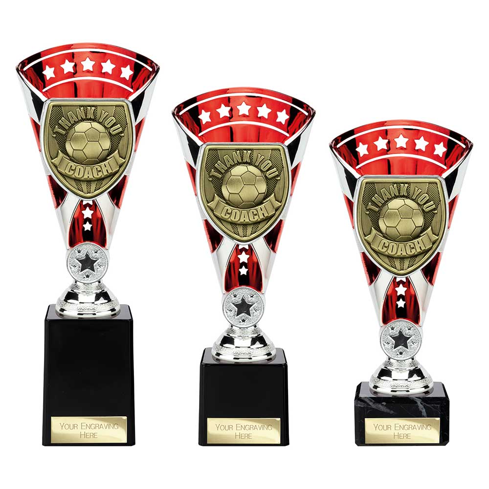 Cobra Star Cup Thank you Coach Silver & Red