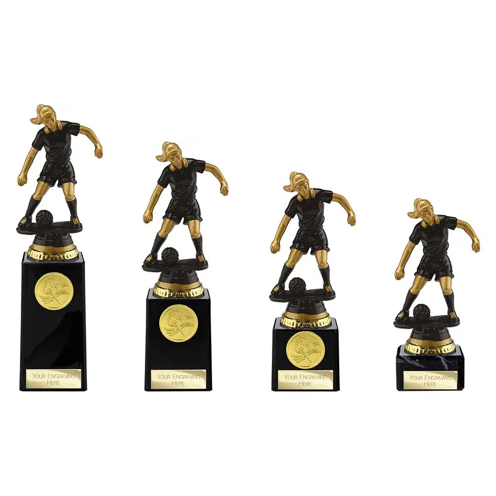 Cyclone Football Player Female Black & Gold
