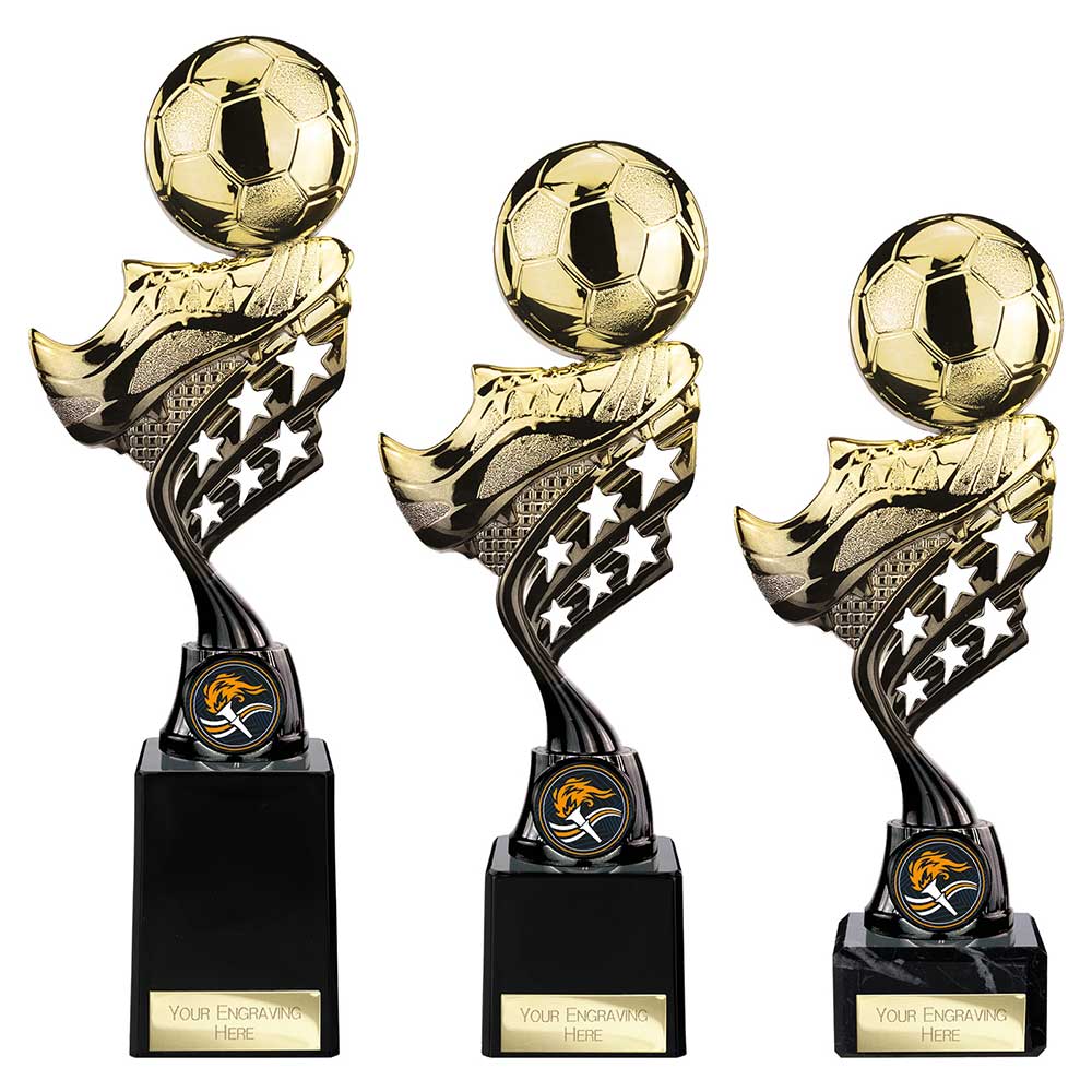 Innov8 Football Plastic Trophy Gold & Black