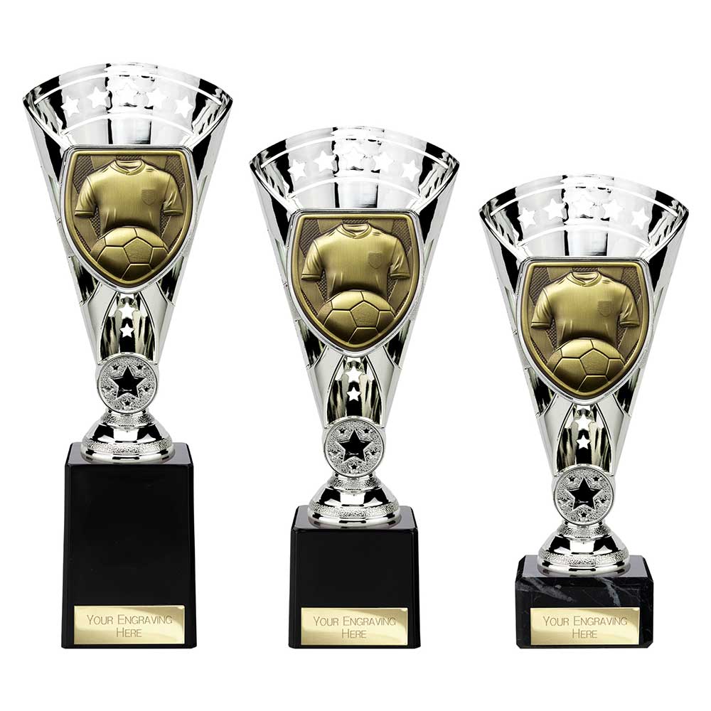 Cobra Star Cup Football Shirt & Ball Silver