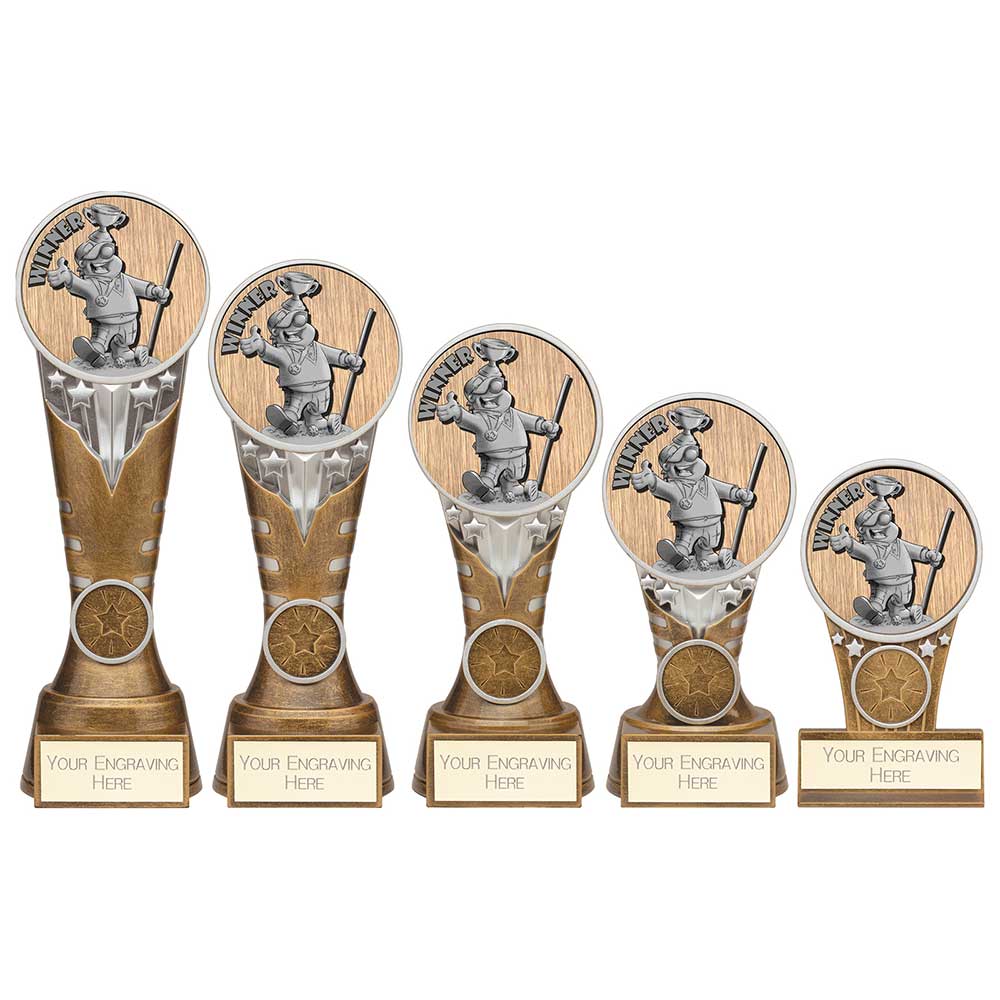 Ikon Goof Balls Winner Plaque Award Antique Silver & Gold