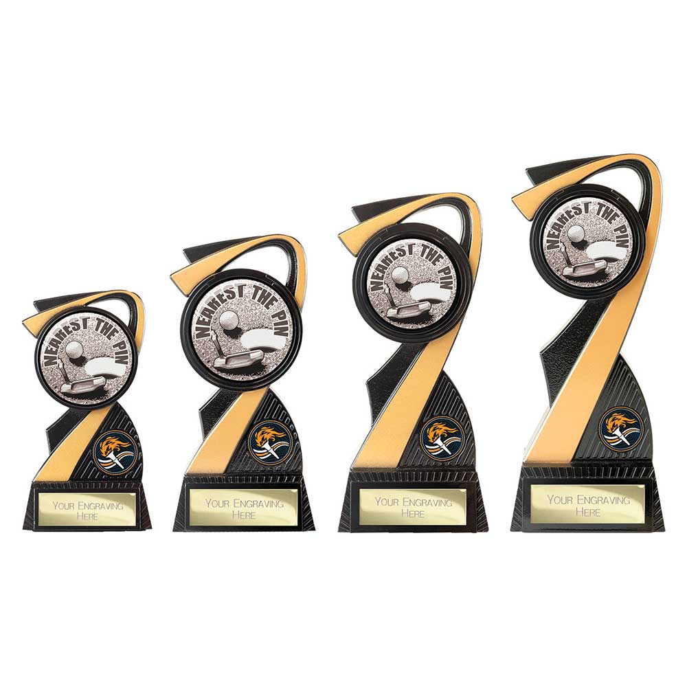 Mania Tower Golf Nearest the Pin Award Carbon Black & Gold