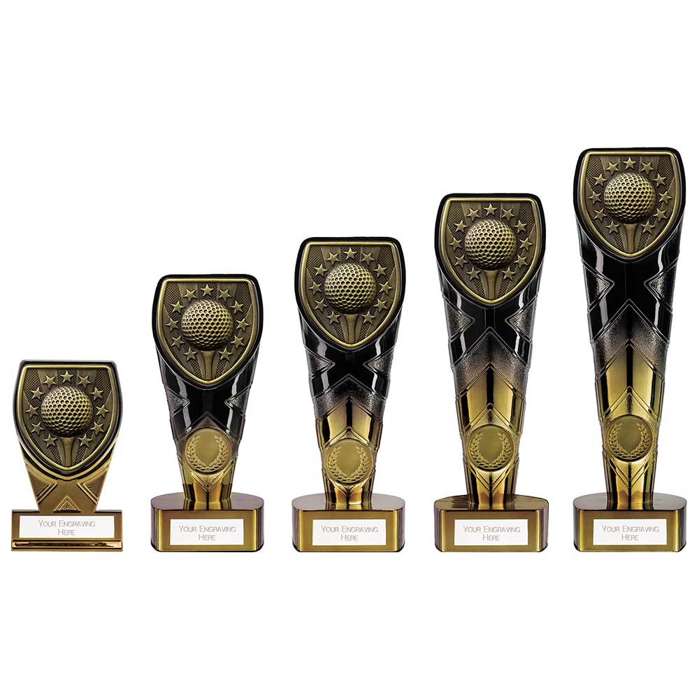 Fusion Cobra Golf Plaque Award Black & Gold