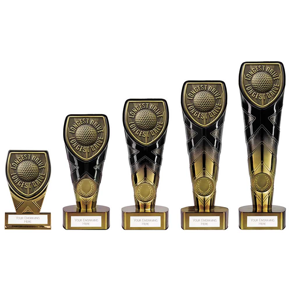 Fusion Cobra Golf Longest Drive Plaque Award Black & Gold