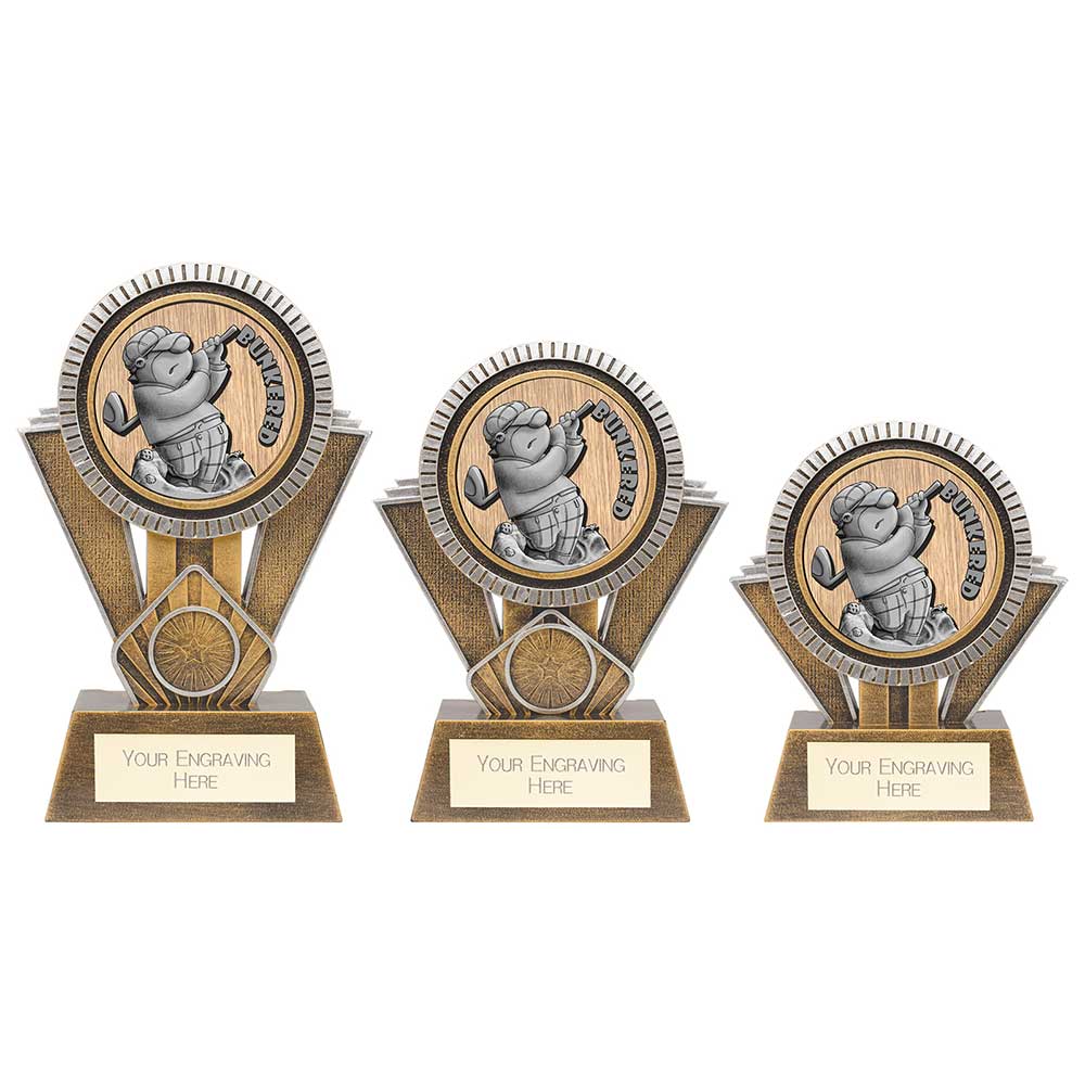 Apex Goof Balls Bunkered Award Antique Gold & Silver