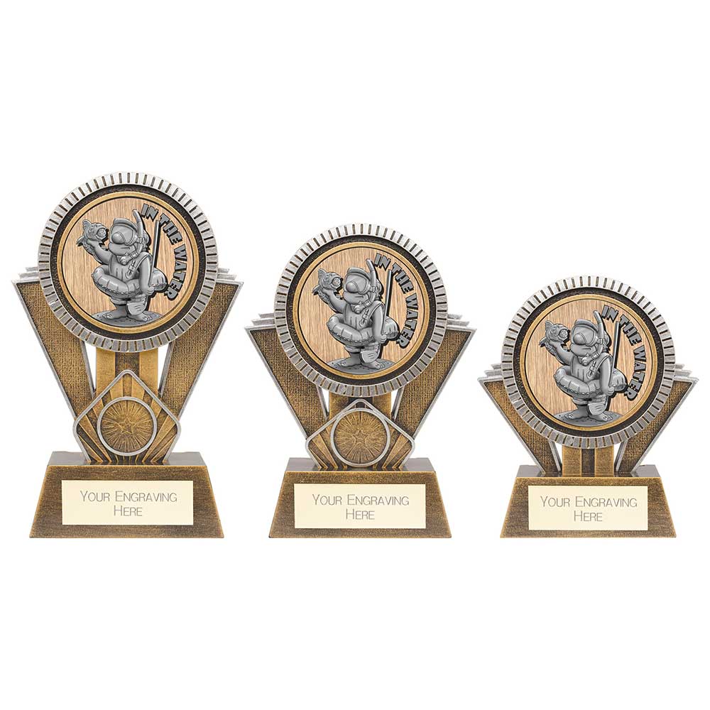 Apex Goof Balls In The Water Award Antique Gold & Silver