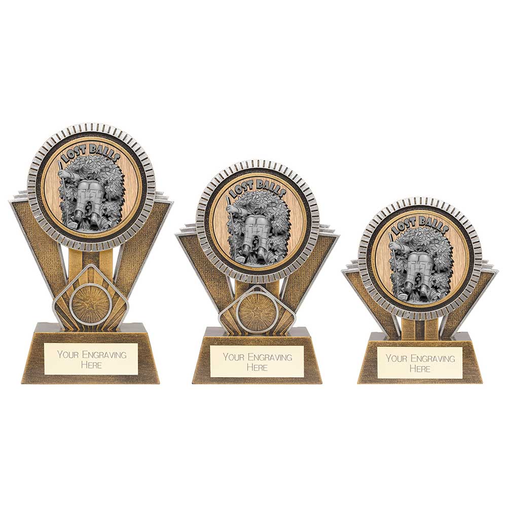 Apex Goof Balls Lost Balls Award Antique Gold & Silver