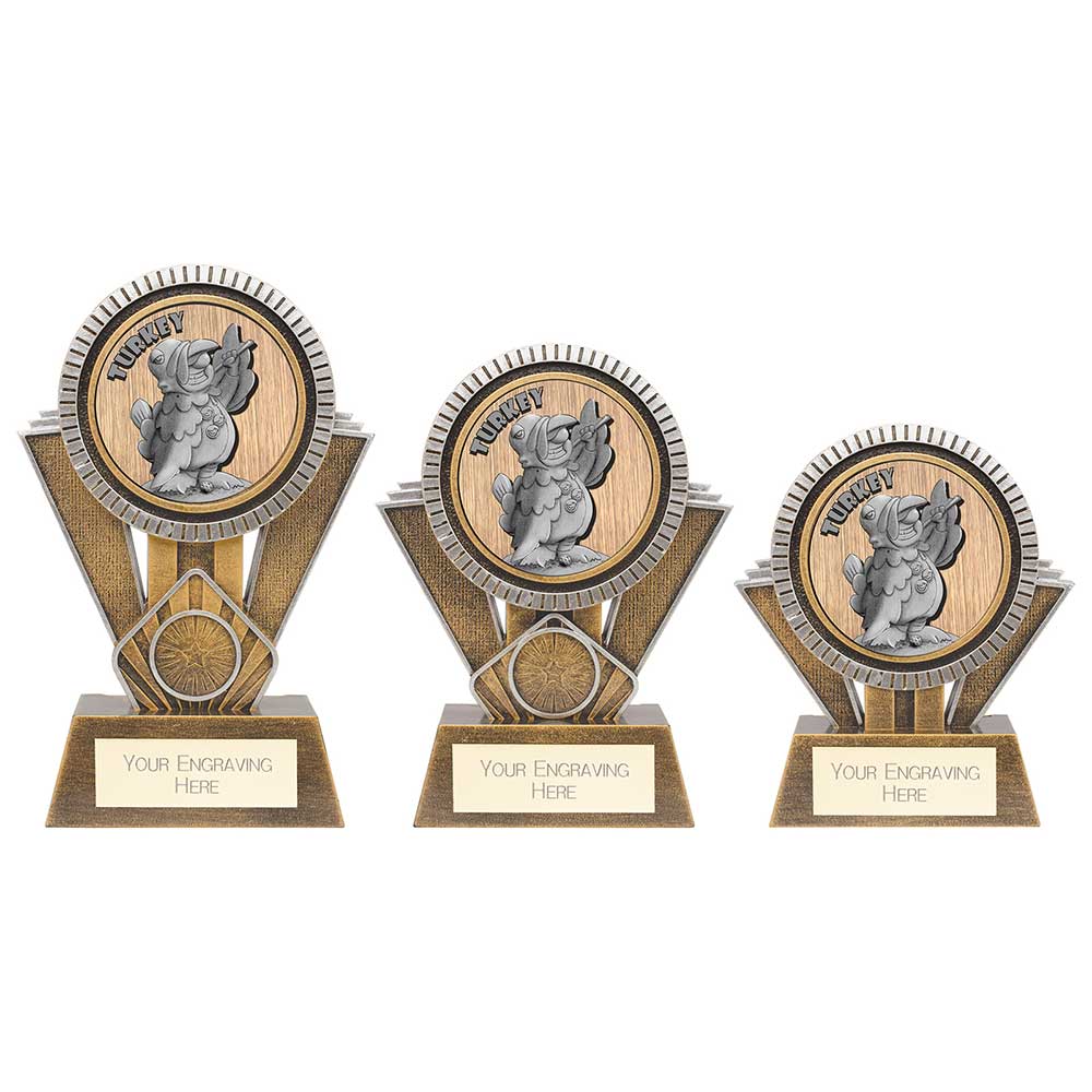 Apex Goof Balls Turkey Award Antique Gold & Silver