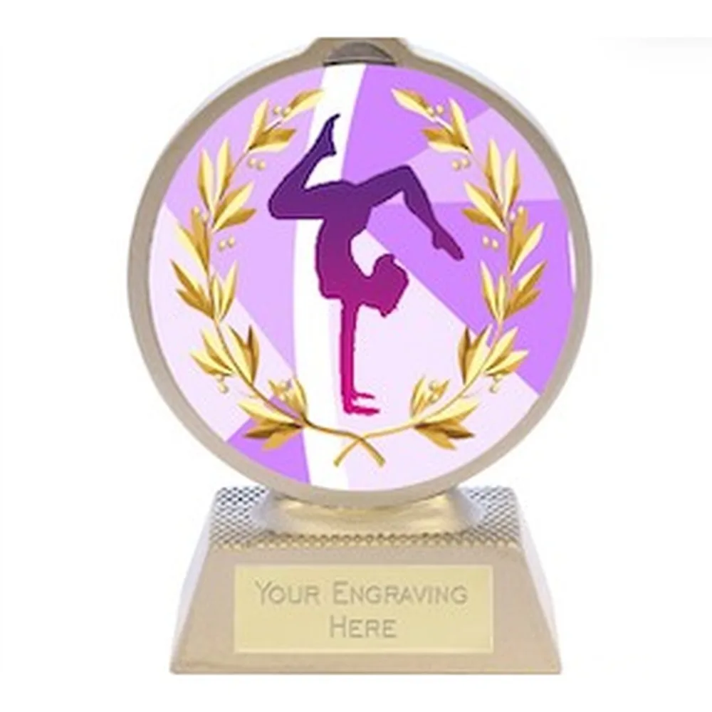 Gymnastics Resin Award - Wreath Purple