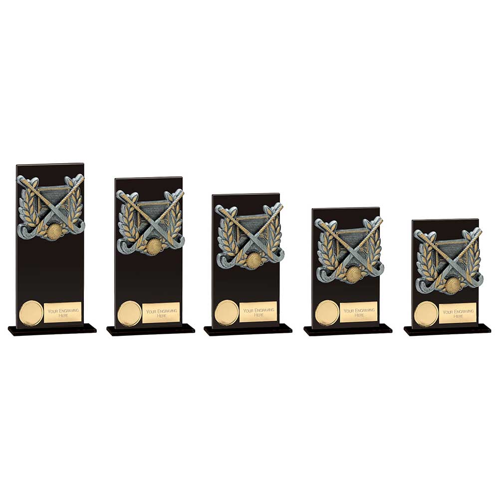 Euphoria Hero Field Hockey Glass Award Jet Black