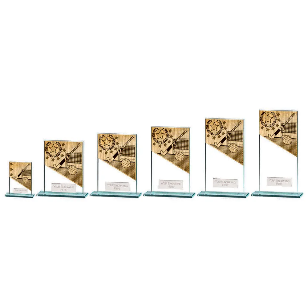 Mustang Hockey Jade Glass Award