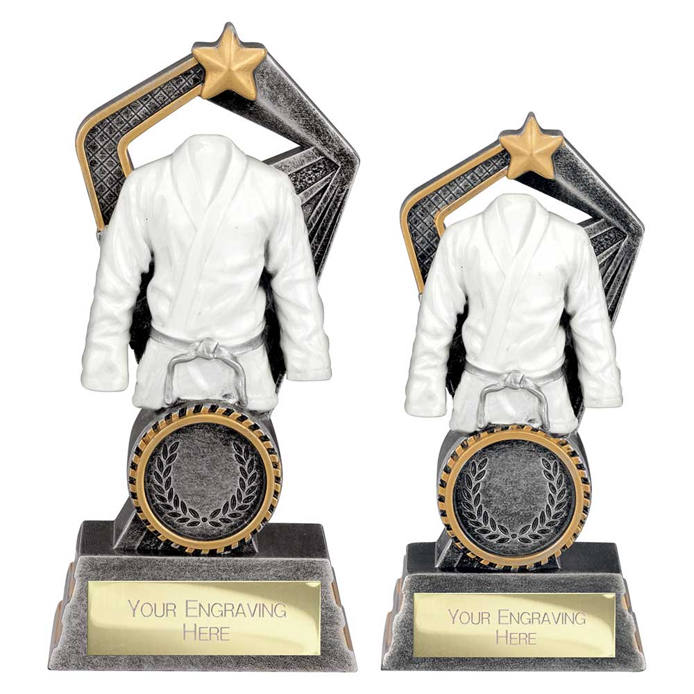 Abyss Martial Arts Resin Award Antique Silver & Gold
