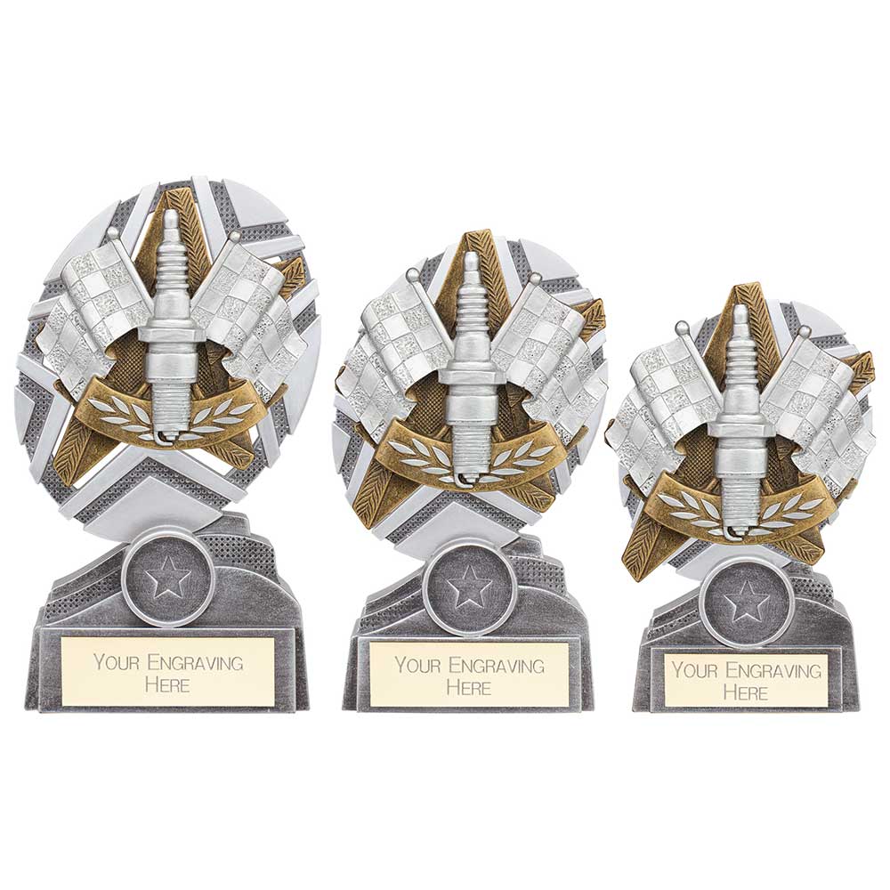 The Stars Motorsport Spark Plaque Award Silver & Gold