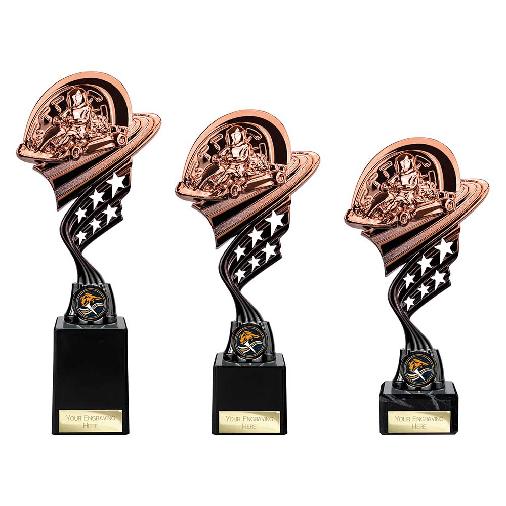 Innov8 Go Kart Plastic Trophy Bronze & Black