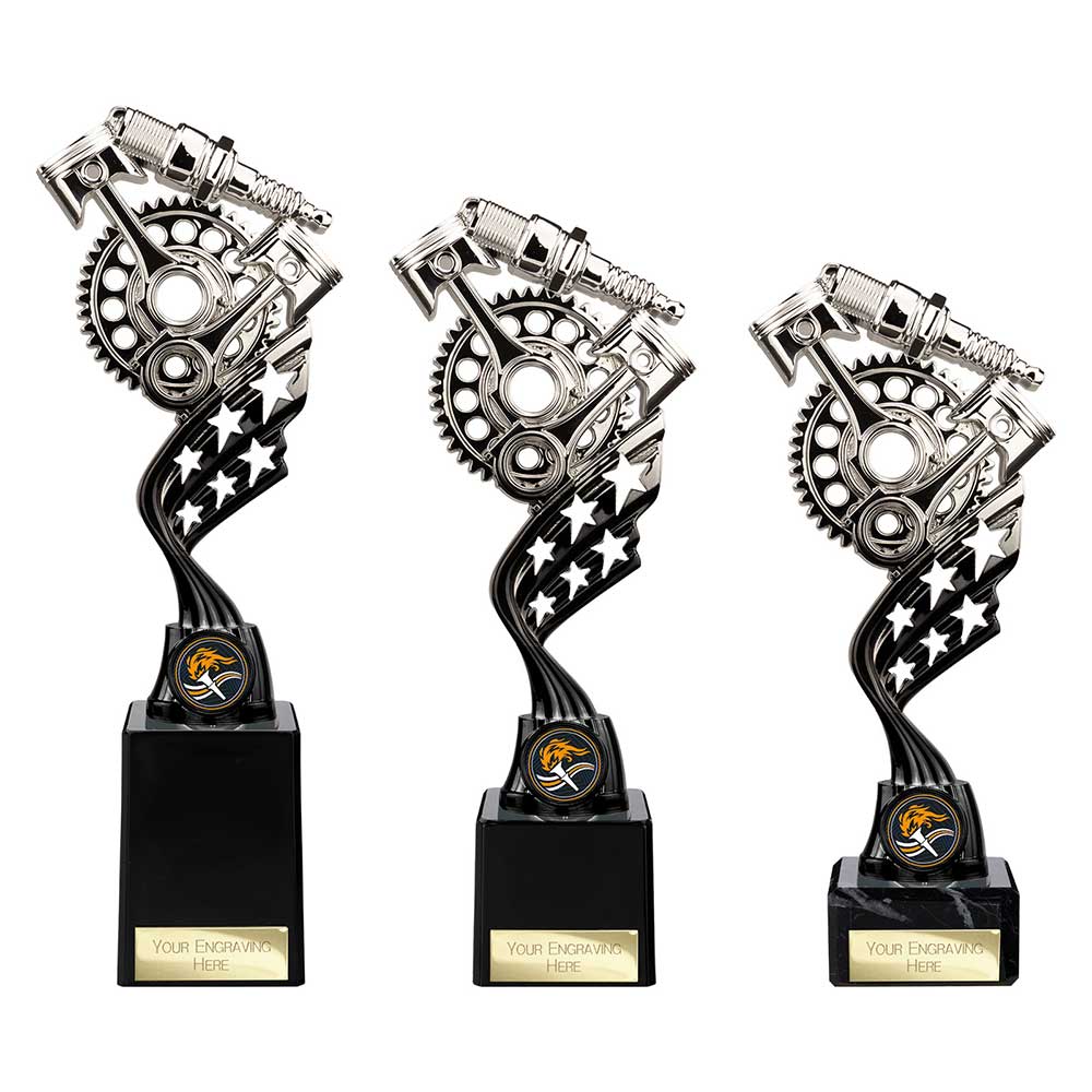 Innov8 Motorsport Plastic Trophy Silver & Black