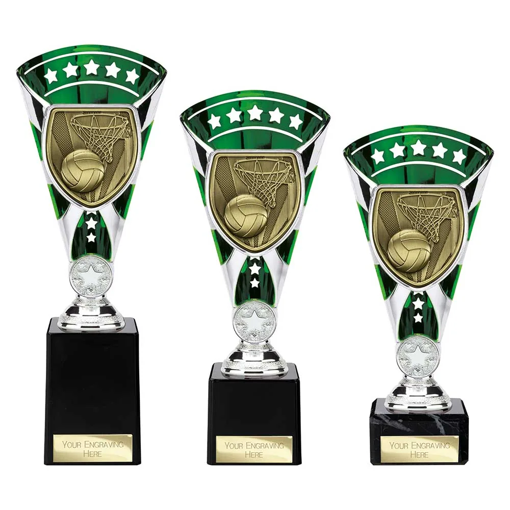 Cobra Star Cup Netball Silver & Green