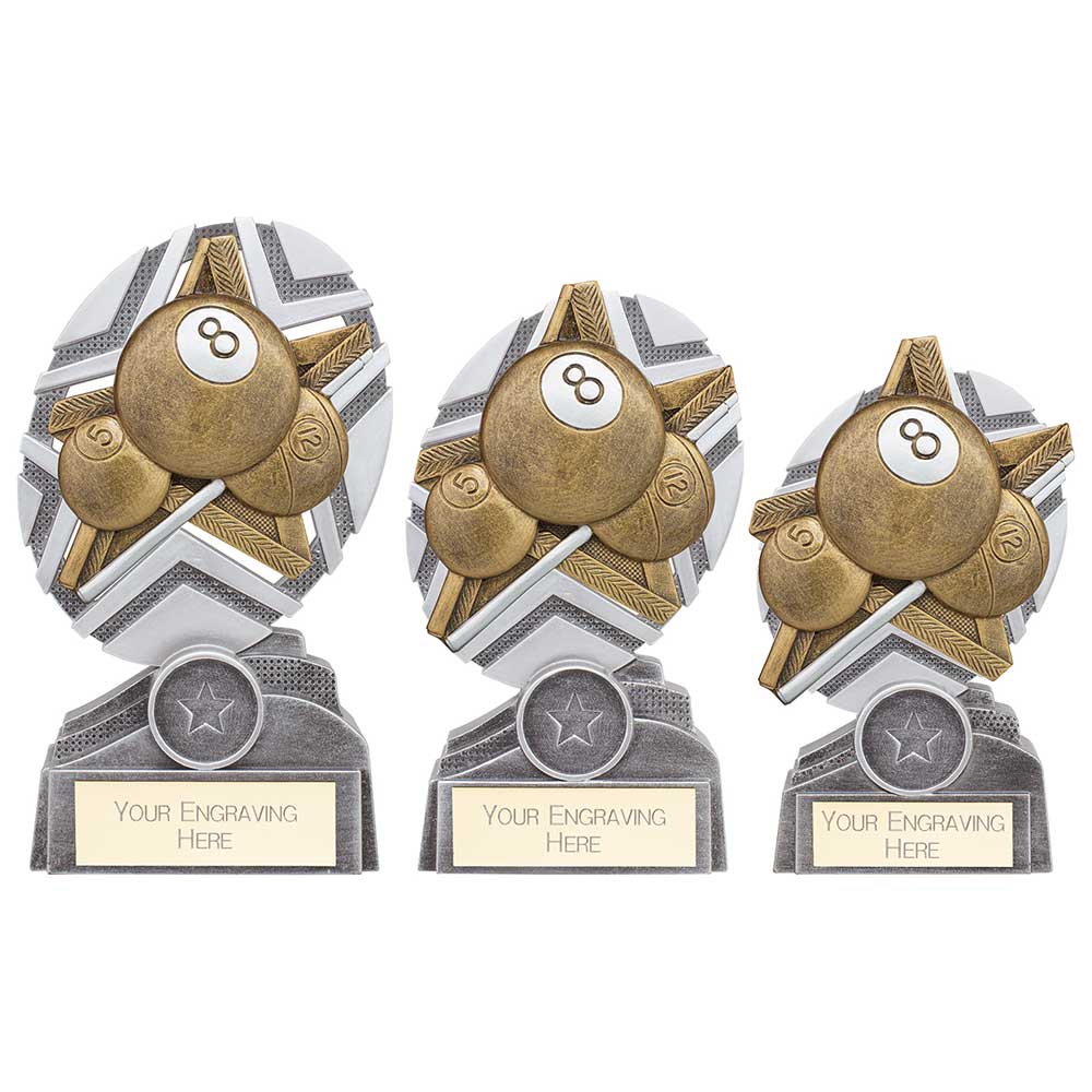 The Stars Pool Plaque Award Silver & Gold