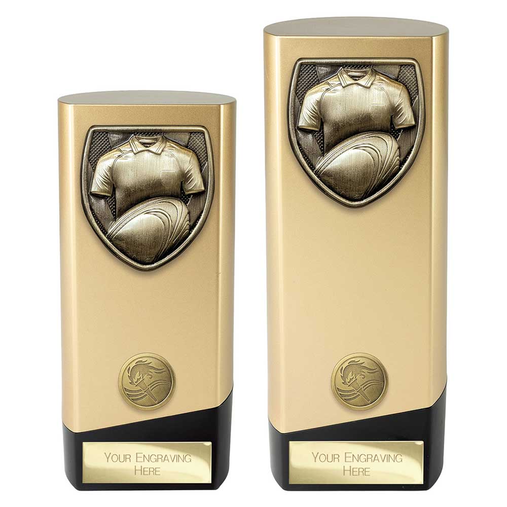 Prime Cobra Rugby Shirt & Ball Award Gold & Black