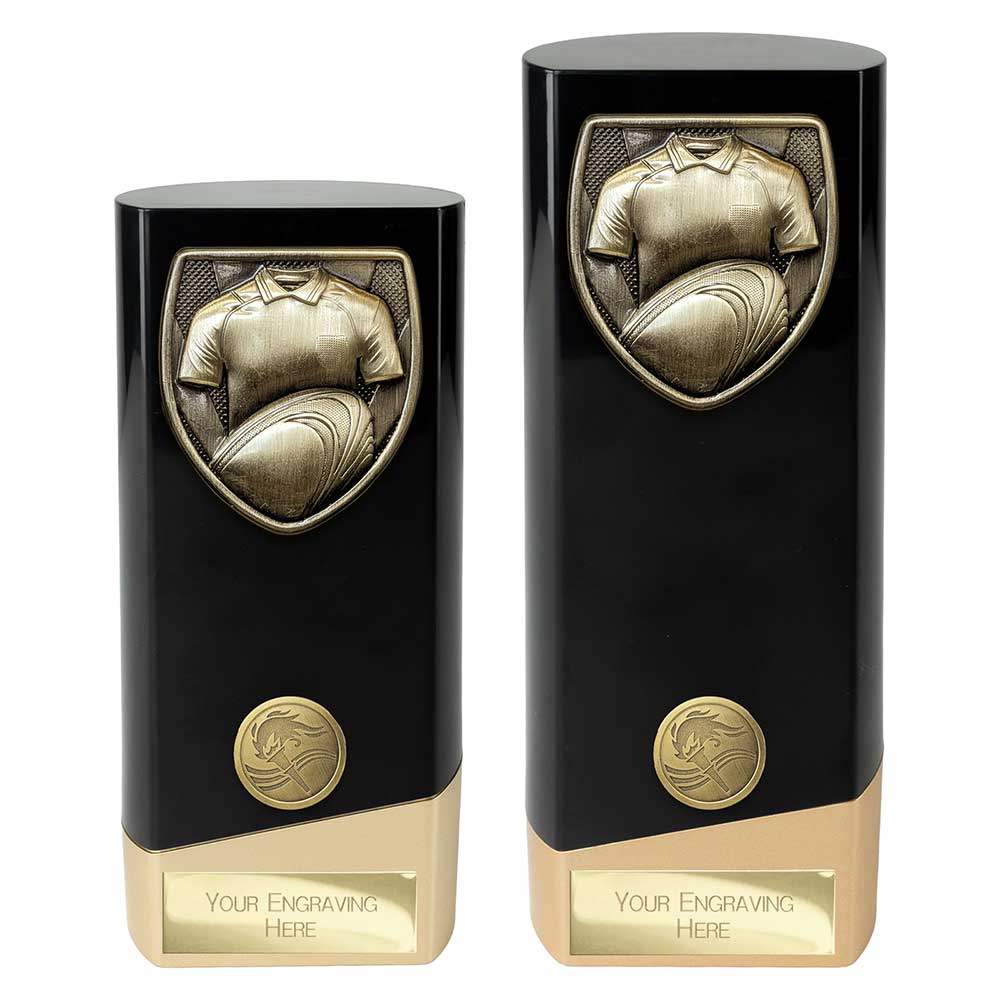 Prime Cobra Rugby Shirt & Ball Award Black & Gold