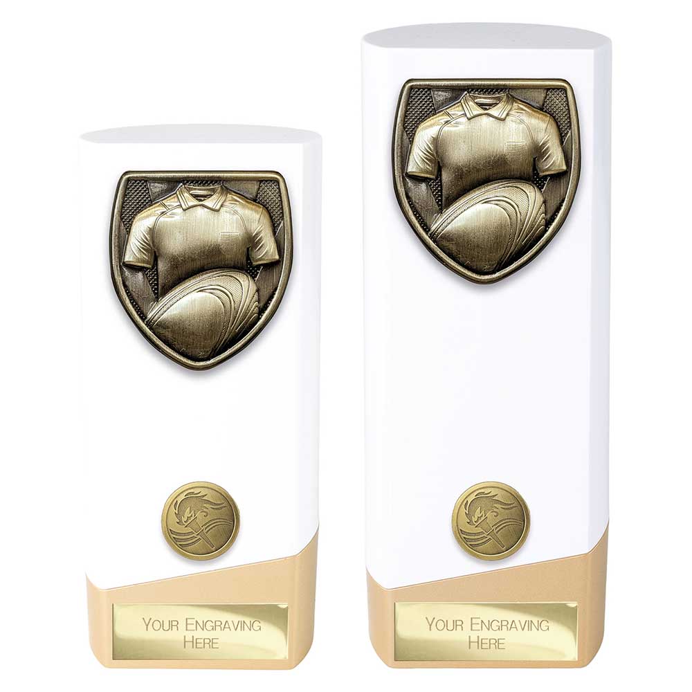 Prime Cobra Rugby Shirt & Ball Award White & Gold