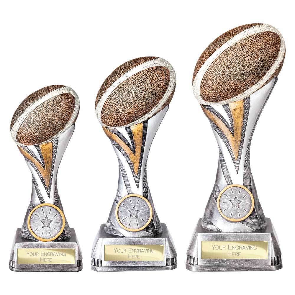 Tempest Rugby Award Antique Silver & Gold