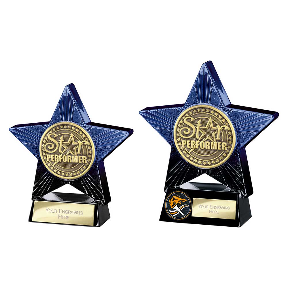 Superstar Star Performer Award Blue & Black