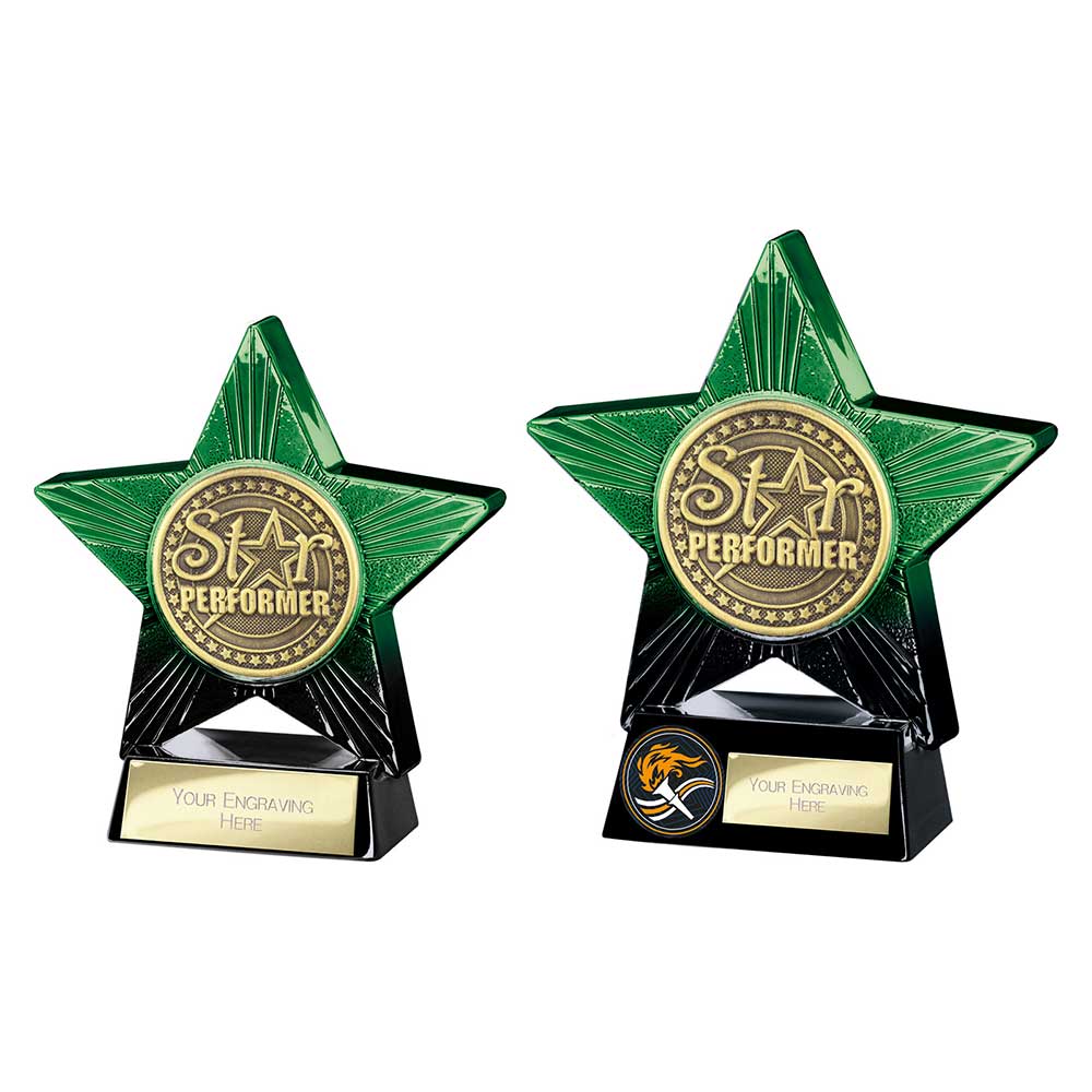 Superstar Star Performer Award Green & Black