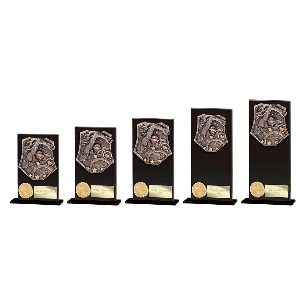 Titan Hero Swimming Glass Award Jet Black