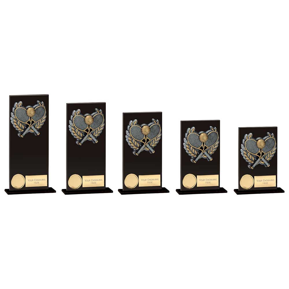 Euphoria Hero Tennis Glass Award Jet Black