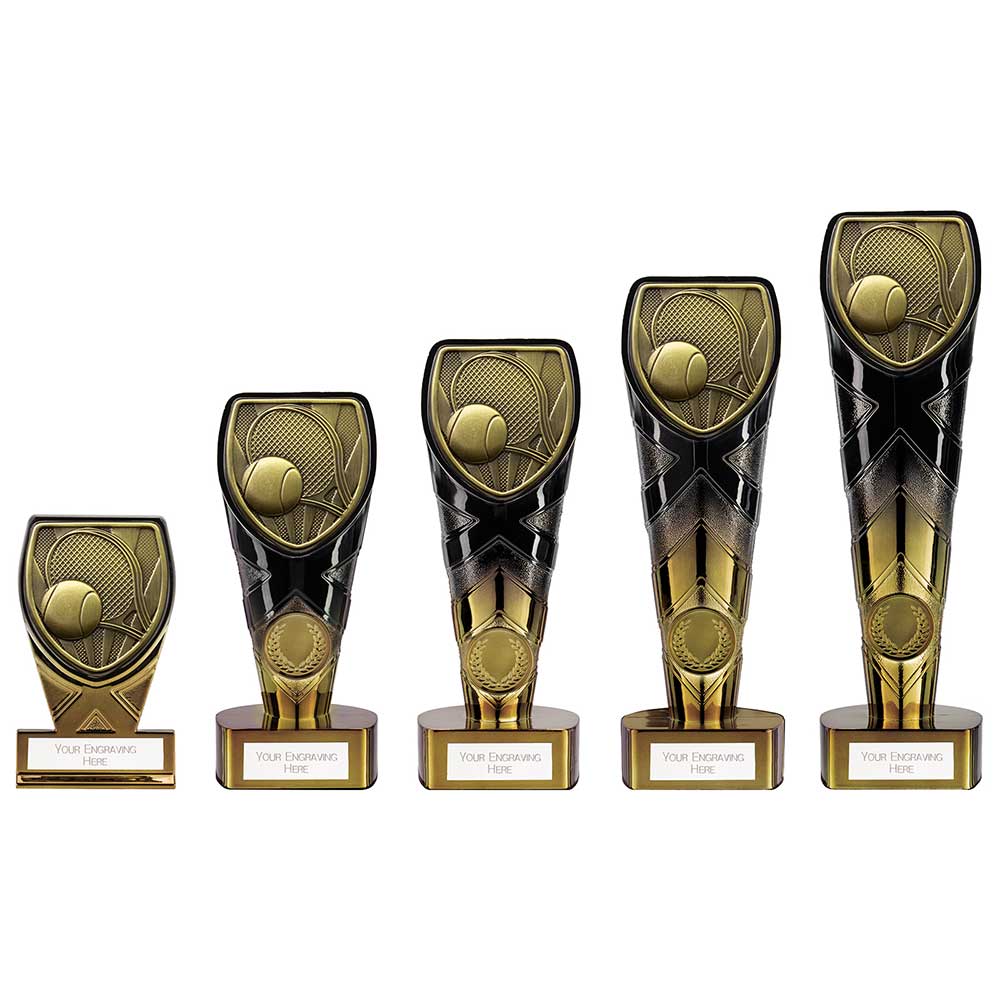 Fusion Cobra Tennis Plaque Award Black & Gold