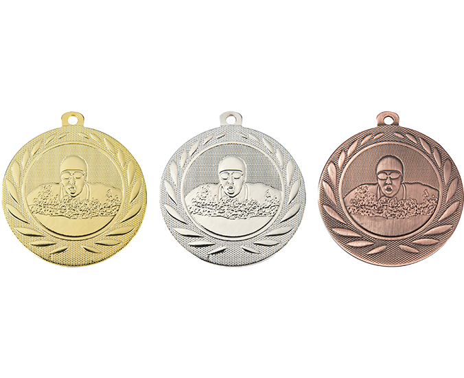 CMSWIM1 - Engravable Metal Medals - Swimming Medals