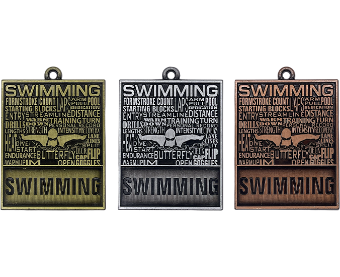 Swim 91 - Swimming Engravable Medal