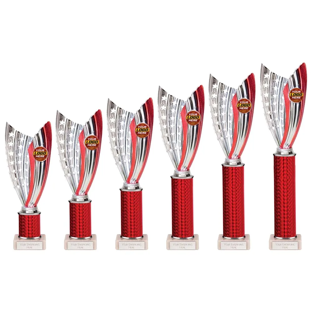 Glamstar Plastic Tube Trophy Red
