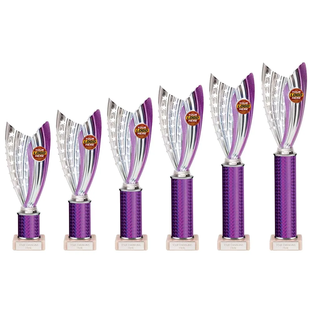 Glamstar Plastic Tube Trophy Purple