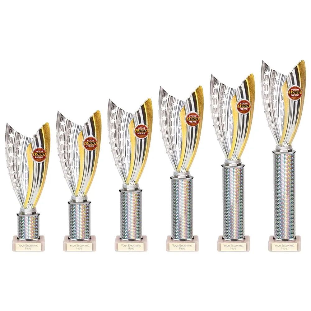 Glamstar Plastic Tube Trophy Silver