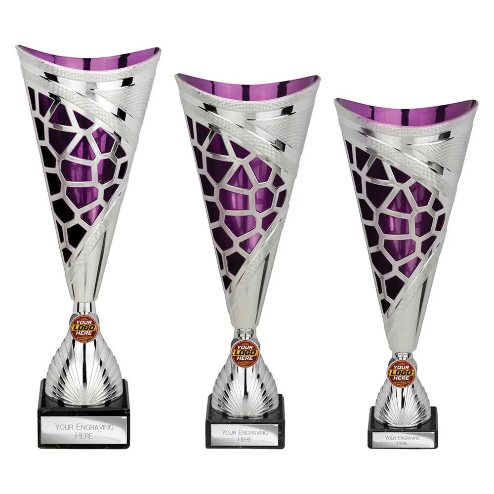 Vivid Trophy Silver & Purple